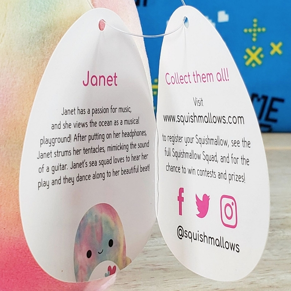 Squishmallow Janet the Jellyfish 5" UltraSoft Stuffed Valentine's Day Plush NWT - Picture 11 of 12